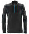 TFW-1 Stormtech Pulse Fleece Pullover Zip Neck Top Black / Electric Blue colour image